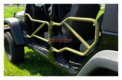 Steinjager - Steinjager Front/Rear Tubular Trail Doors-Locas Green for Jeep JK 4DR J0040936