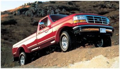 Bushwacker - Bushwacker 20021-11 Cut-Out Style Front Fender Flares Black for Ford F-Series