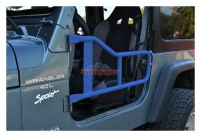 Steinjager - Steinjager Front Tubular Trail Doors-Playboy Blue for Wrangler TJ J0040990