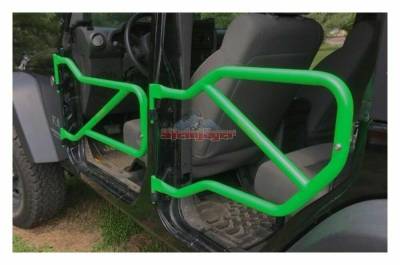 Steinjager - Steinjager Front/Rear Tubular Trail Doors-Neon Green for Jeep JK 4DR J0040934