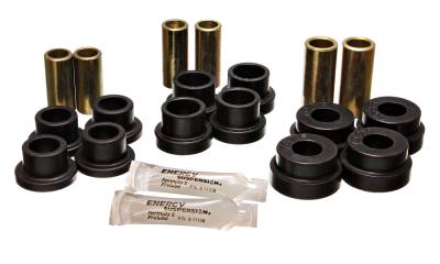 Energy Suspension - Energy Suspension 12.3101G Control Arm Bushing Set Front Polyurethane Black