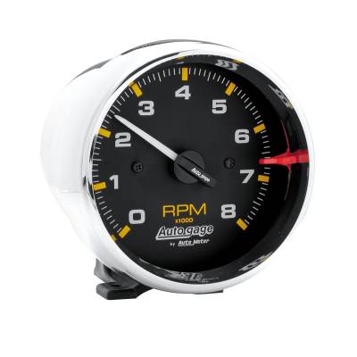 AutoMeter - AutoMeter 2301 Autogage Pedestal Tachometer Black/Chrome Gauge 0-8000RPM 3-3/4"