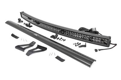 Rough Country Suspension Systems - Rough Country 70074 Windshield Mount 50" LED Light Bar Kit for 84-01 Cherokee XJ