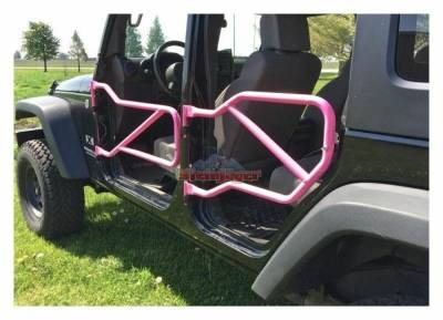 Steinjager - Steinjager Front/Rear Tubular Trail Doors-Pinky for Wrangler JK 4DR J0040938