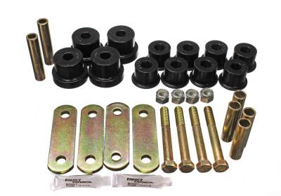 Energy Suspension - Energy Suspension 3.2134G Heavy Duty Shackle Set Front/Rear Polyurethane Black