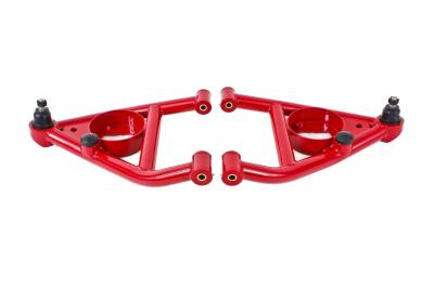 BMR Suspension - BMR Suspension AA006R A-Arms Lower Dom Non-Adj Poly Bushings Front Bump Stops