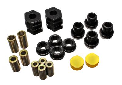 Energy Suspension - Energy Suspension 16.3114G Control Arm Bushing Set Front Polyurethane Black