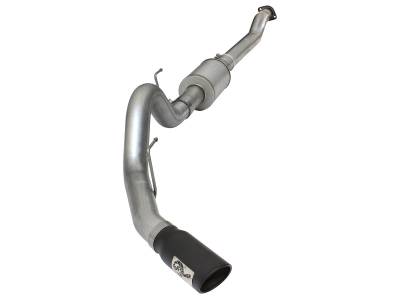 aFe Power - aFe 49-03069-B 4" Cat Back Aluminized Steel Exhaust for 15-20 Ford F150 2.7/3.5L