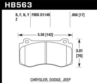 Hawk Performance - Hawk Performance HPS HB563B.656 5.0 High Performance Street Brake Pads