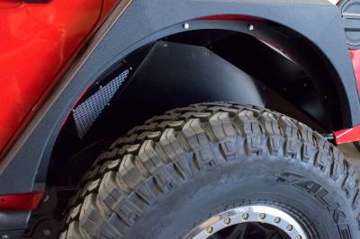DV8 Offroad - DV8 Offroad INFEND-03RB Black Rear Inner Fender for 18+ Jeep Wrangler JL