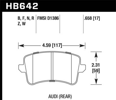 Hawk Performance - Hawk Performance HPS High Performance Street Brake Pads HB642F.658