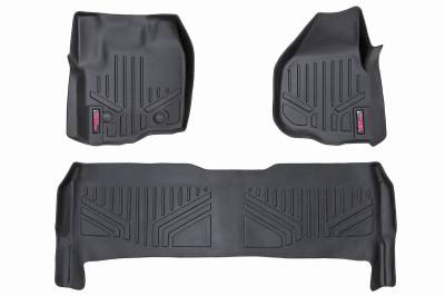 Rough Country Suspension Systems - Rough Country M-51213 Front/Rear Floor Liners Black for 12-16 F250/F350 SD Crew
