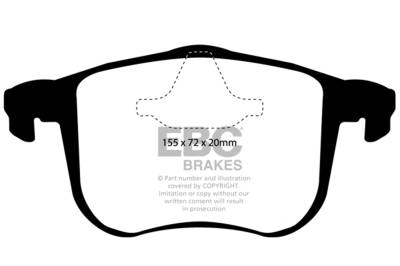 EBC Brakes - EBC Brakes DP41416R Yellowstuff Street & Track Brake Pads for 06-11 9-3