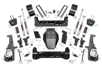 Rough Country Suspension Systems - Rough Country 10430 7.5" Lift Kit w/Torsion Drop 11-19 Silverad/Sierra 2500/3500