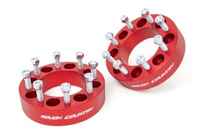 Rough Country Suspension Systems - Rough Country 2" 8x6.5 Aluminum Wheel Spacers Pair for 10-11 RAM HD 1099RED