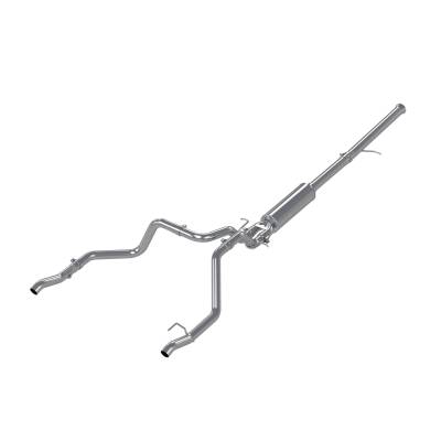 MBRP Exhaust - MBRP S5065304 T304 3" Cat-Back 2.5" Dual Rear Exit w/Muffler 19-26 Silv/Sra 1500