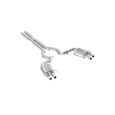 MBRP Exhaust - MBRP Exhaust S7201304 T304 3" Cat-Back Quad Exit w/Muffler 16-20 GT350/GT350R