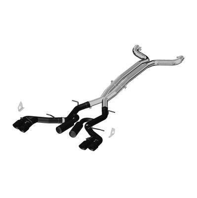 MBRP Exhaust - MBRP Exhaust S7033BLK Black 3" Cat-Back Dual Rear Exit w/o Muffler 16-24 Camaro