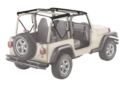 Bestop - Bestop 55002-01 Factory Style Soft Top Hardware Kit Black for 97-06 Wrangler TJ