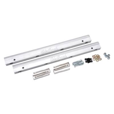 Edelbrock - Edelbrock 3632 Fuel Rail Kit for Ford FE 390-428 -6 AN Clear Finish