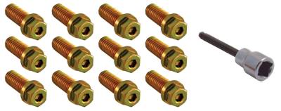 Spectre - Spectre Performance 46723 Header Bolt Set 3/8-16 x 7/8" w/E-Z Allen Tool