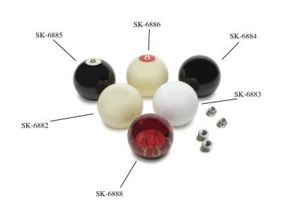 Lokar - Lokar SK-6883 White 2.25" 3/8-16 Thread Auto Transmission Shift Knob