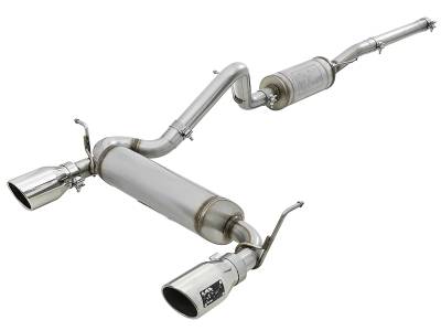 aFe Power - aFe 49-48062-P Rebel 2.5" Cat-Back Exhaust for 07-18 Wrangler JK 3.6L/3.8L 2/4DR