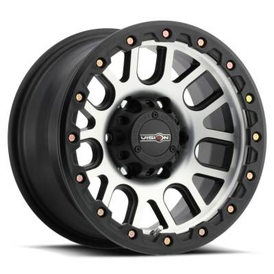 Vision Wheel - Vision Wheel 111 Nemesis 17x9 8x6.5 -12mm Matte Black/Machined 111-7981MF-12