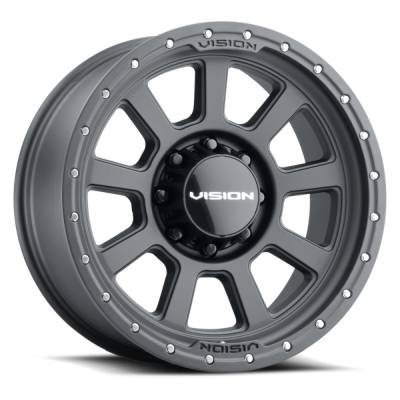 Vision Wheel - Vision Wheel 350 Ojos 17x9 8x6.5 -12mm Satin Black 350-7981SB-12
