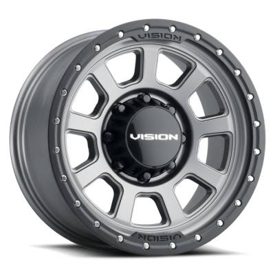 Vision Wheel - Vision Wheel 350 Ojos 17x9 8x6.5 -12mm Satin Gray 350-7981SGBL-12