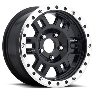 Vision Wheel - Vision Wheel 398COMP Manx 16x7 5x4.5 0mm Gloss Black/Machined 398-6765GBML0