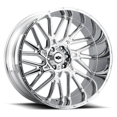 Vision Wheel - Vision Wheel 404 Brawl 22x10 8x6.5 -19mm Chrome 404-22081C-19