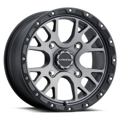 Vision Wheel - Vision Wheel 545 Rocker 15x7 4x110 13mm Satin Gray 545-157110SGBL44