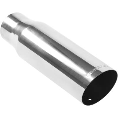 MagnaFlow Exhaust Products - MagnaFlow 35104 Stainless Tip Round Angle 3" Inlet/3.5" Outlet