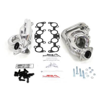 JBA Racing Headers - JBA Headers 1688SJS 1.75" SS Shorty Headers Silver Ceramic for 11-14 F150 5.0L