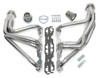 Hedman Hedders - Hedman 68176 Silver Long-Tube Headers for 65-70 GM Passenger Cars w/283-400