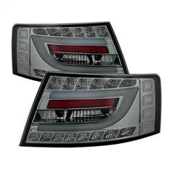 Spyder Auto - Spyder Auto 5080776 LED Taillights Chrome/Smoke for Audi A6 FWD