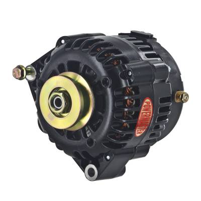 Powermaster Performance - Powermaster 8-58529-120 Street Alternator 165 Amp V-Belt Black Finish for Chrysl