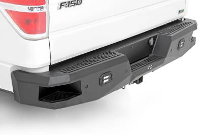Rough Country Suspension Systems - Rough Country 10768 Heavy Duty Black Rear Bumper for 09-14 Ford F150