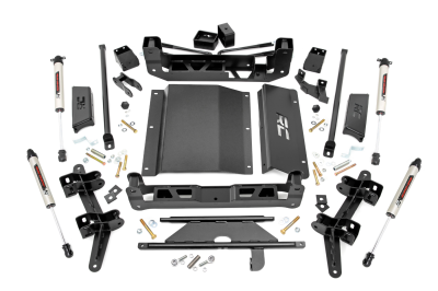 Rough Country Suspension Systems - Rough Country 27470 4" V2 Suspension Lift Kit for 88-98 GM 1500 Truck/SUV 4WD