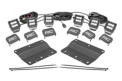 Rough Country Suspension Systems - Rough Country 2" Triple LED Pod Fog Light Kit-Spot 21-25 Ford Bronco 51085