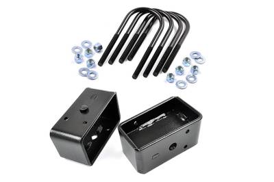 Rough Country Suspension Systems - Rough Country 6552 3" Rear Block/U-Bolt Kit for 99-10 Ford Super Duty