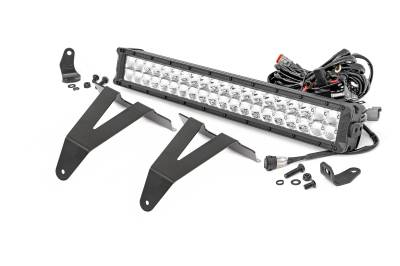 Rough Country Suspension Systems - Rough Country 70781 Bumper Mount 20" LED Light Bar Kit for 19-24 RAM 1500