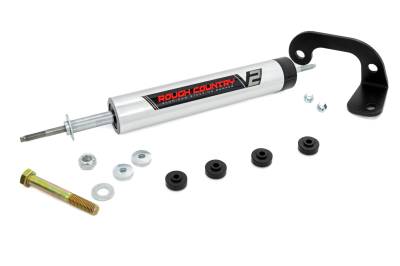 Rough Country Suspension Systems - Rough Country 8737170 V2 Single Steering Stabilizer 4"-6" Lift 88-00 GM K1500