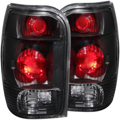Anzo USA - Anzo USA 211084 Black Euro Clear Lens Taillight Set for Explorer/Mountaineer
