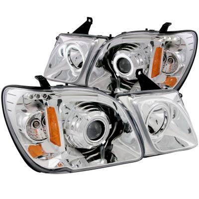 Anzo USA - Anzo USA Projector Headlight Set w/CCFL Halo Chrome for LX470 111169