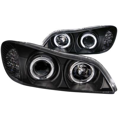Anzo USA - Anzo USA 121077 Projector Headlight Set w/LED Halo Black for I30/I35