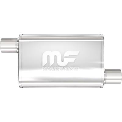 MagnaFlow Exhaust Products - MagnaFlow 11239 Straight-Through Muffler 3" Offset/Offset 4x14x9 Body Round
