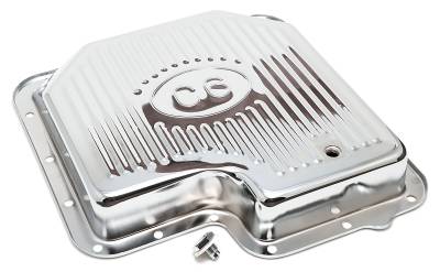 Trans-Dapt Performance - Trans-Dapt 9125 Chrome Trans. Pan Stock Cap Depth Finned Bottom Ford C6