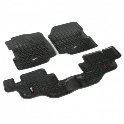 Rugged Ridge - Rugged Ridge 12987.09 Floor Liner Kit Black for 76-95 Jeep CJ/Wrangler YJ